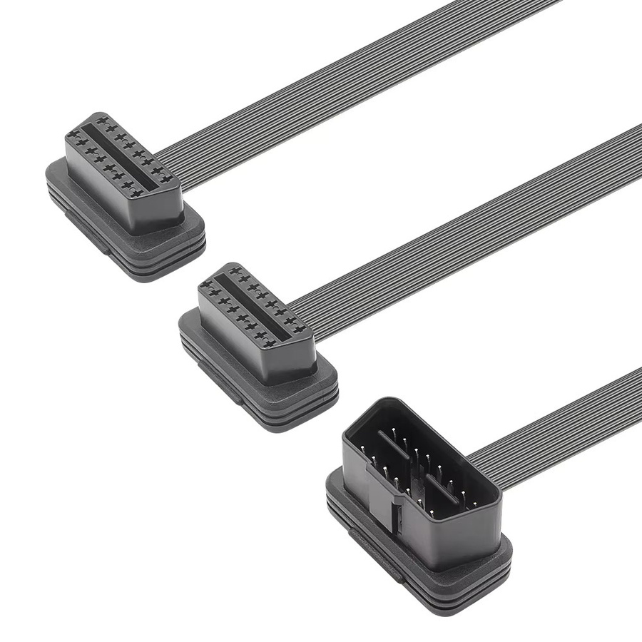 JFIND OBD2 16PIN Auto Splitter Verlängerungskabel mit Dual Weiblich Y-Kabel in Schwarz für ELM327 Diagnose - Bild 3