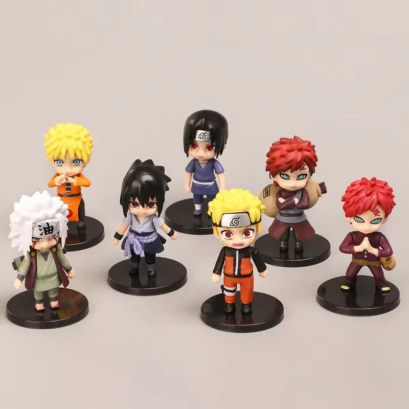 Bandai Naruto Shippuden Anime Figuren Set aus Kunststoff, mehrfarbig, dekorative Sammelfiguren von Hinata, Sasuke, Itachi, Kakashi und Gaara - Bild 3