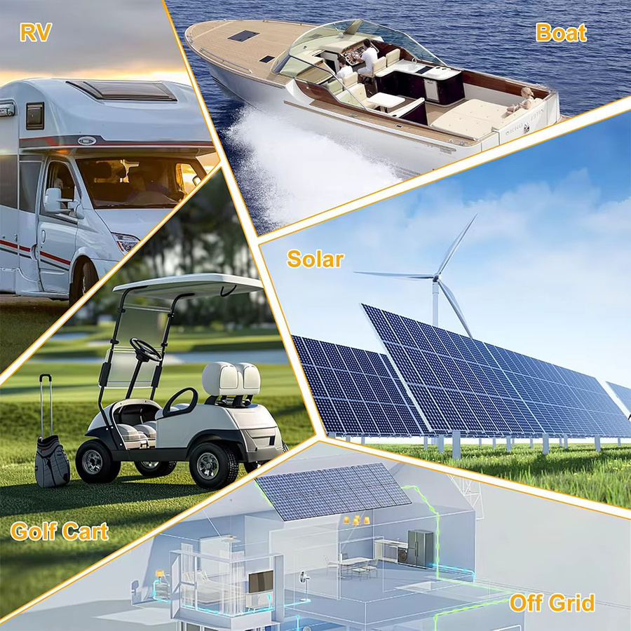 DUHE LiFePO4 Batterie mit integriertem BMS in Schwarz für Wohnmobile, Boote und Solaranlagen - Bild 3