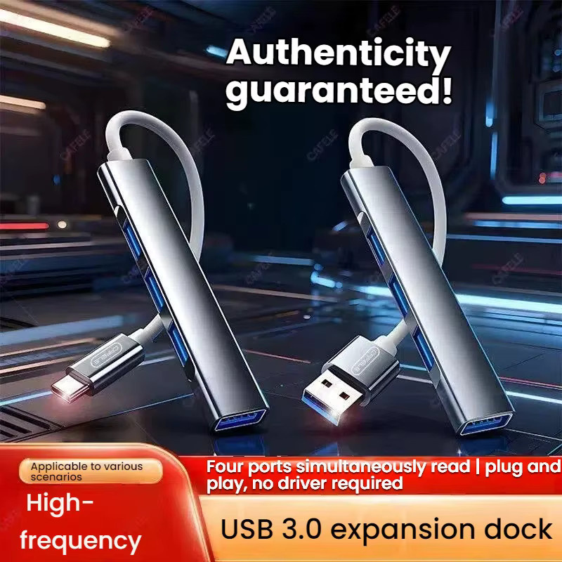 KaiAqua SB C HUB 3.0 USB-C Splitter Adapter 4-Port OTG Dockingstation in Silber und Weiß für MacBook Pro, Air, Laptop und PC - Bild 2