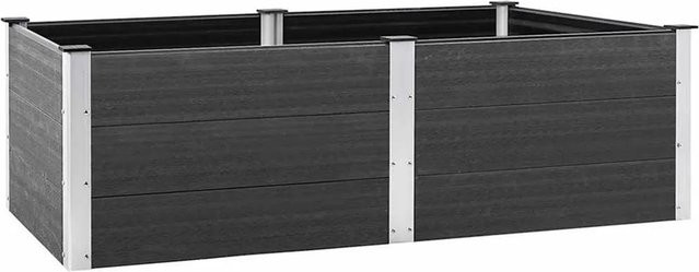 vidaXL Garten-Hochbeet aus WPC und Stahl in Grau, B/T/H: 200 x 100 x 54 cm - Bild 1