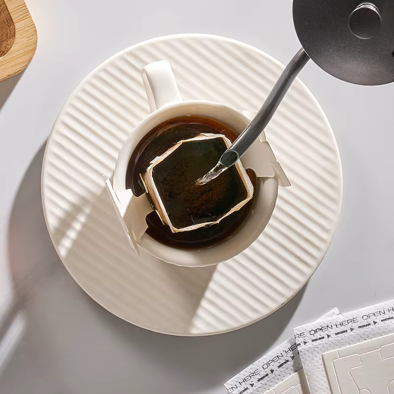 Gianxi Einweg Kaffee Filter aus Papier in Weiß für Espresso und unterwegs - Bild 2