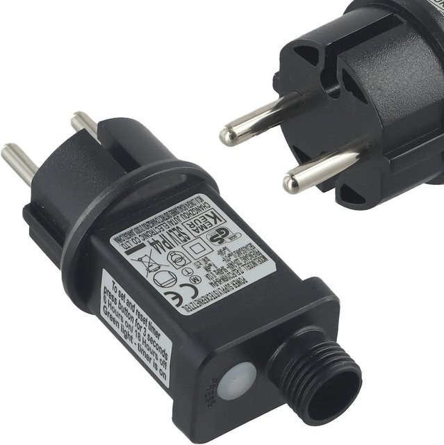 EPsogodak Netzteil Adapter IP44 für Lichterketten und Weihnachtsbaumbeleuchtung in Grau - Bild 1