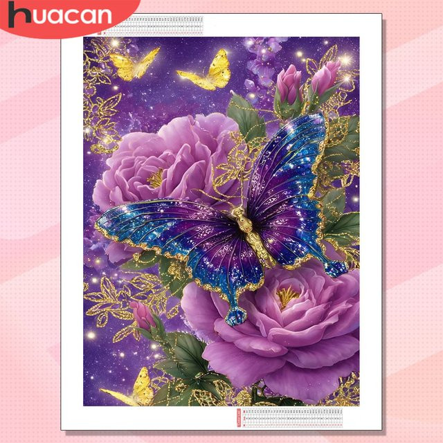 HUACAN Diamond Painting Sets Schmetterling Tier, Mosaik, ab 14 Jahre - Bild 1