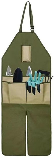Garten-Beinschutzschürze aus Oxford-Gewebe mit Mehrfachtaschen in Colorblock-Design für die Gartenarbeit - Bild 1