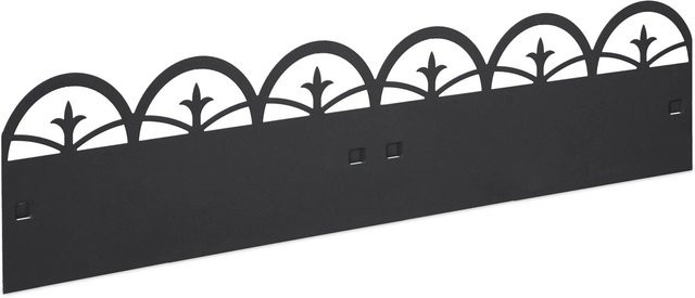 Relaxdays Beeteinfassung aus Stahl in Schwarz, biegsam für den Garten, Höhe: 35 cm, Länge: 274,5 cm, Breite: 2,5 cm - Bild 1