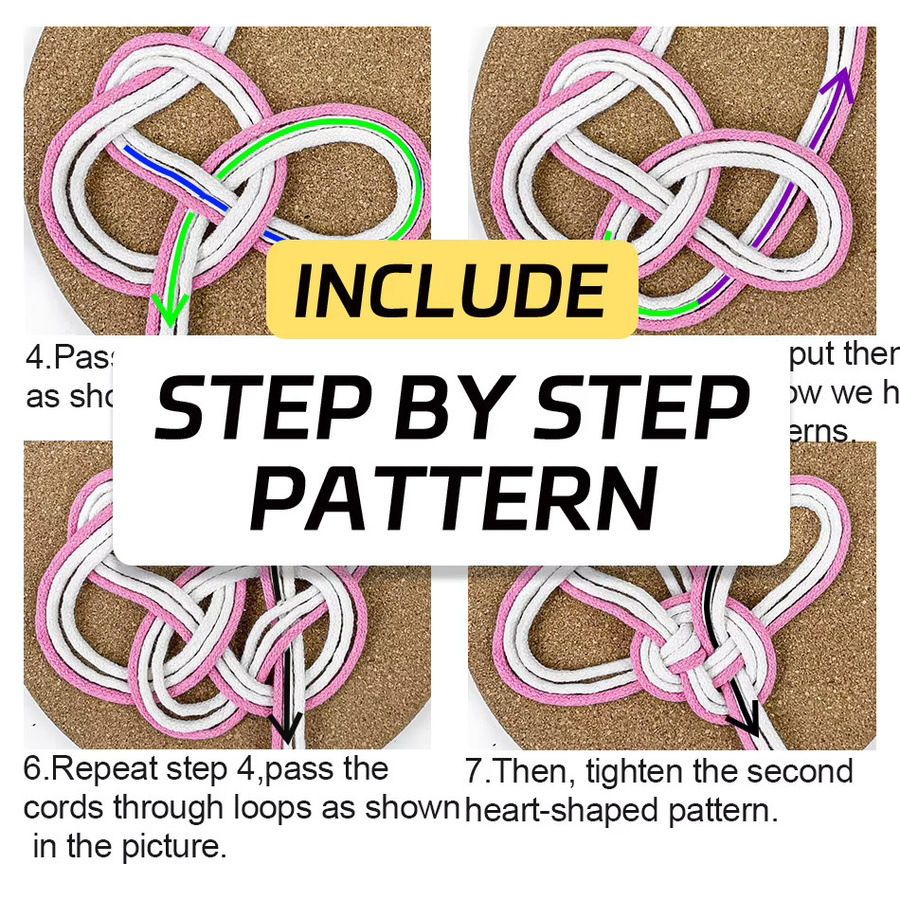 DIY Makramee Strickset für runde Blumen-Untersetzer im Boho-Design mit Tutorial für Anfänger - Bild 2
