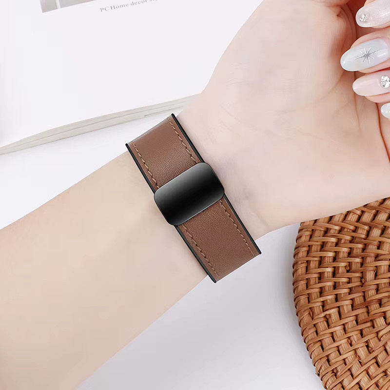 Uhrenarmband Silikon, Leder, Magnetisch, Unisex - Bild 1