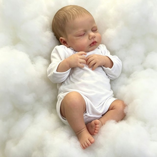 Saskia Reborn-Babypuppe, Stoffkörper-Vinyl-Puppe, 19 Zoll - Bild 1