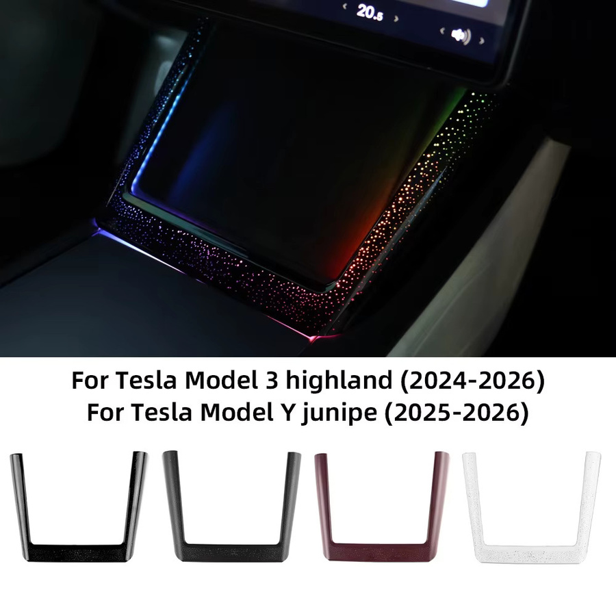 LED Kabelloses Lade-Rahmenlicht Grand Starry Atmosphere Trim für Tesla Model Y Juniper und Model 3 Highland RGB Star Sky S&L - Bild 3