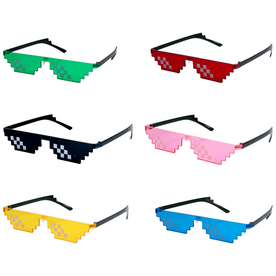 joy-enlife Mosaik Sonnenbrille, Schwarz, 8/4 stücke Set - Bild 1