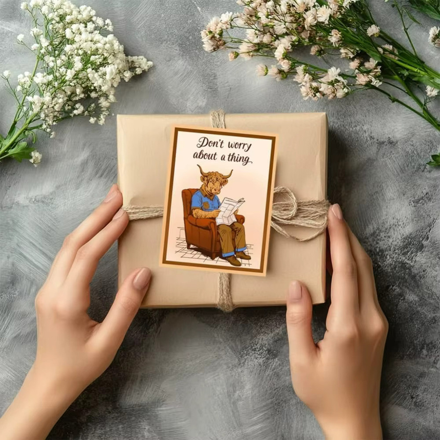 Transparente Highland Cattle Motiv Stempel für Kaffeetassen und zum Prägen - Bild 3