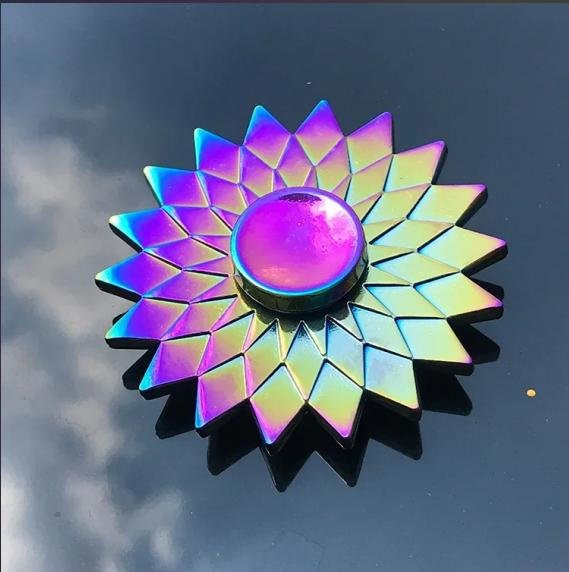 Yiran bag Metall Regenbogen Fidget Spinner, Bunt, EDC Hand Spinner - Bild 1
