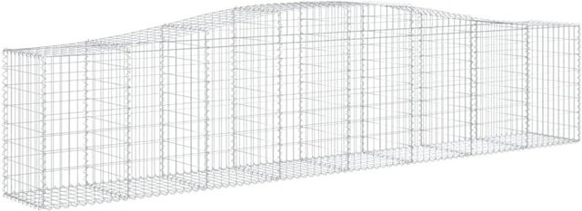 vidaXL Gabionen mit Hochbogen Set aus Eisen, 20 Stück, B/T/H: 400 x 50 x 80/100 cm - Bild 1