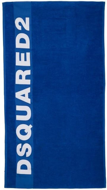 DSQUARED2 Strand- und Badetuch aus Baumwolle in Blau mit Grafikprint - Bild 1