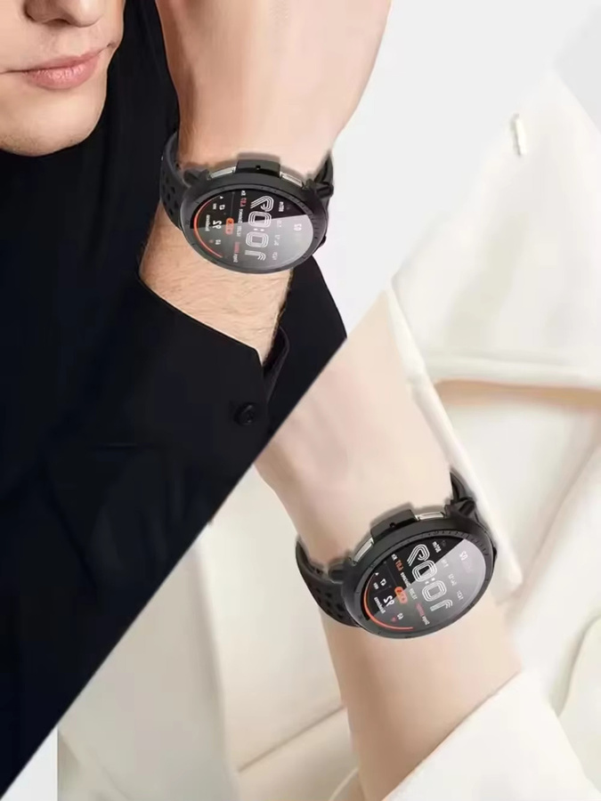 Huami Amazfit Active 2 Zubehör, Displayschutz und Hülle, Schwarz - Bild 2