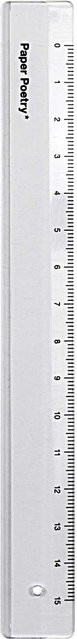 Rico Design Paper Poetry Lineal aus Kunststoff, Transparent, Länge: 15 cm - Bild 1