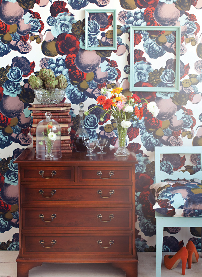 Studio Lisa Bengtsson Tapete Boudoir 0126 Mehrfarbig Botanisches Floral Design Vlies Tapete Skandinavischer Stil - Bild 1