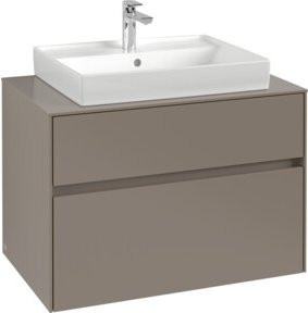 V&B Waschtischunterschrank Collaro in Marineblau mit Waschtisch und LED-Beleuchtung, B/H/T: 80 x 54,8 x 50 cm - Bild 1