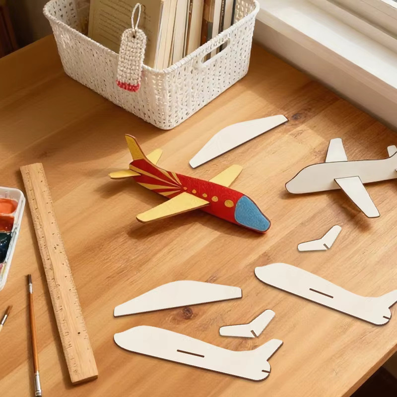 YOMDID Holzflugzeuge, 10-teiliges Set, DIY-Set für Malaktivitäten - Bild 3