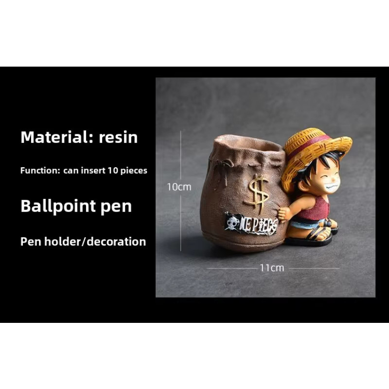 ONE PIECE Monkey D. Luffy Stifthalter als 2D-Figur für deinen Schreibtisch, braun - Bild 2