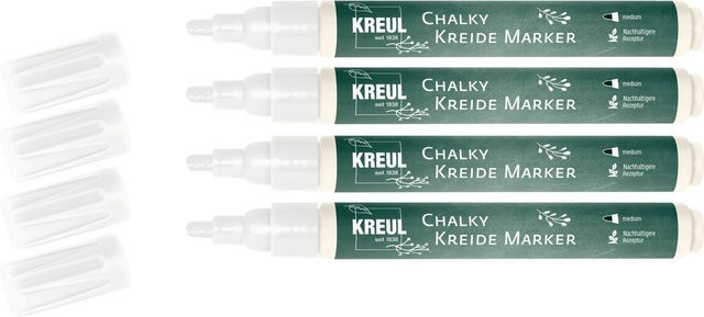 KREUL Chalky Kreide Marker in Weiß, 4er-Set - Bild 1