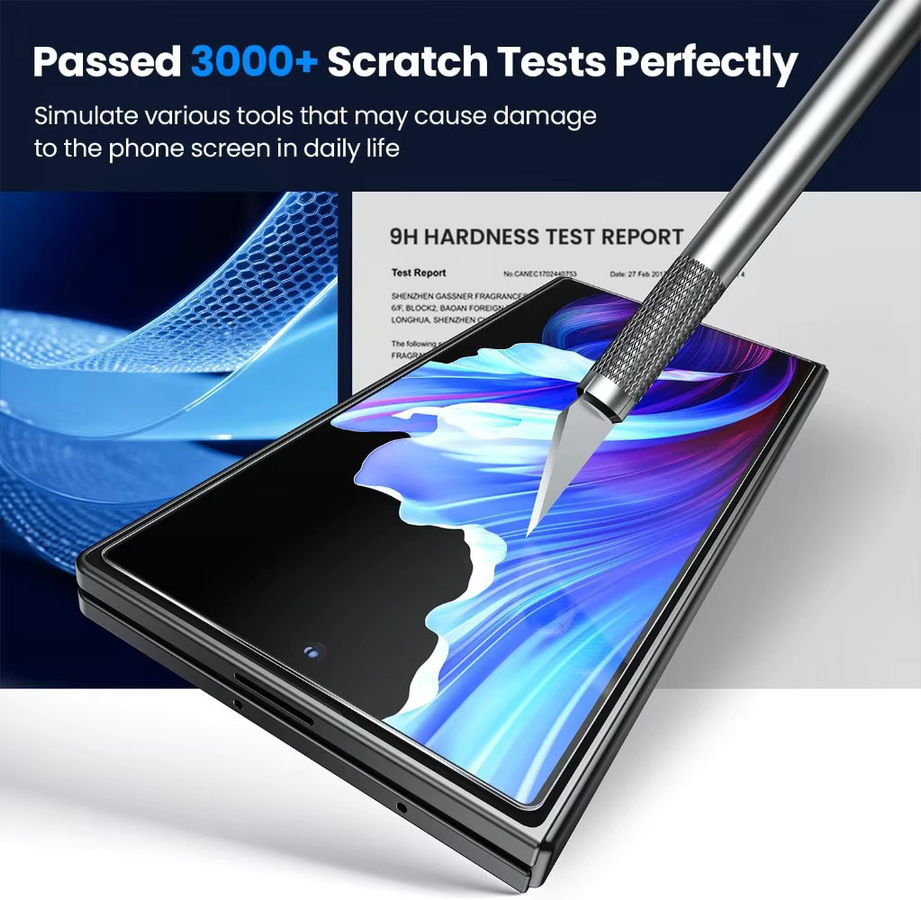 BAPPSUS Privatsphäre Displayschutzfolie für Samsung Galaxy Z Fold 7 6 5, Anti-Spy gehärtetes Glas, transparent - Bild 4