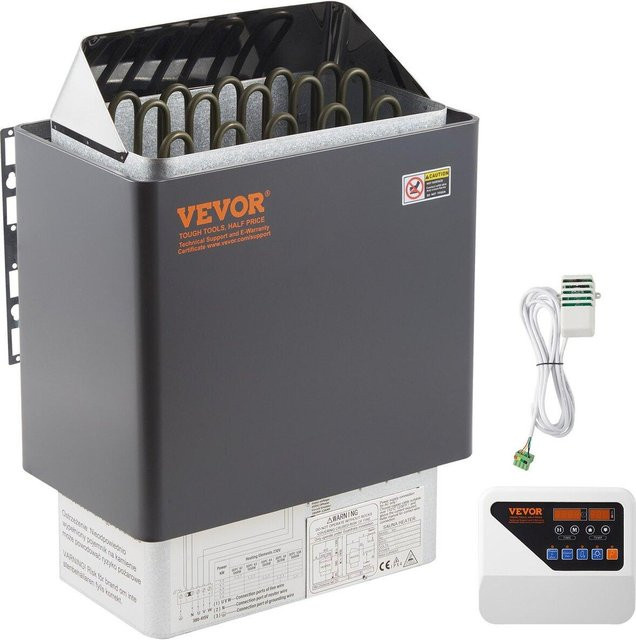 Elektrischer Saunaofen von Buying Solutions, MB mit externer Steuerung, 9kW Saunabrenner aus Edelstahl in Schwarz - Bild 1