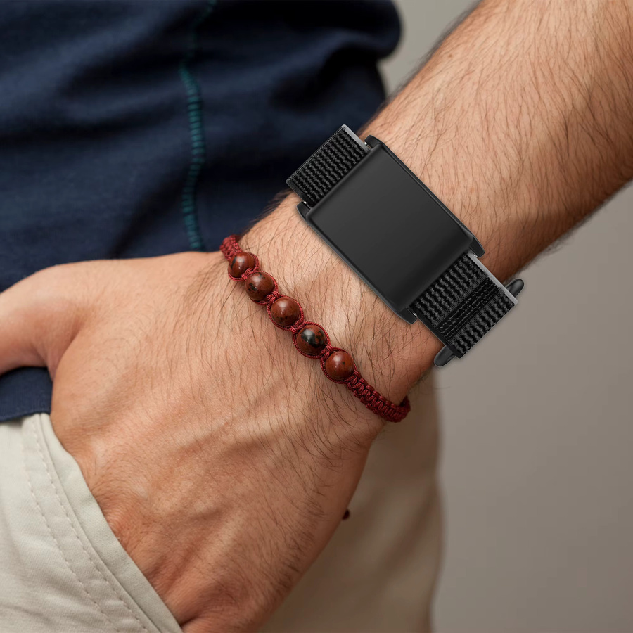 CRESTED Smartwatch-Armband Nylon, Schwarz, Unisex - Bild 3