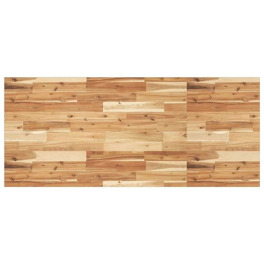vidaXL Tischplatte Rechteckig aus Massivholz Akazie in Braun, B/T/H: 140 x 60 x 2 cm - Bild 2