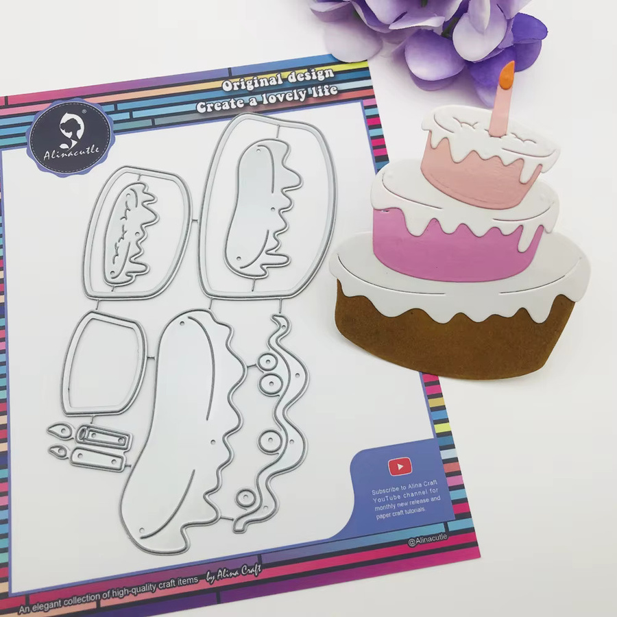 Alinacutle Metallstanze für Geburtstagstorte zum Basteln von Scrapbooking, Handwerk und Karten-Album - Bild 2