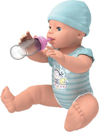 PLAYTIVE Babypuppe Toni mit Trink- und Nässefunktion Türkis ab 2 Jahren