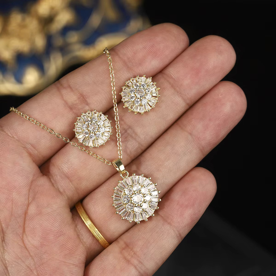 Miallo Schmuck-Set Halskette und Ohrringe, Gold, Zirkonia - Bild 5