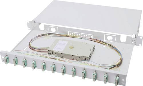 Digitus DN-96321/3 LWL-Patchpanel 12 Port SC in Weiß, 1 HE - Bild 1