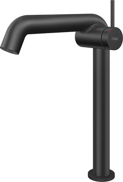 Emke Waschtischarmatur Mischbatteri für das Badezimmer in Schwarz Matt, Einhebelmischer, wassersparend, Messungen: Höhe: 7,6 cm, Breite: 33,2 cm, Tiefe: 22,0 cm - Bild 1