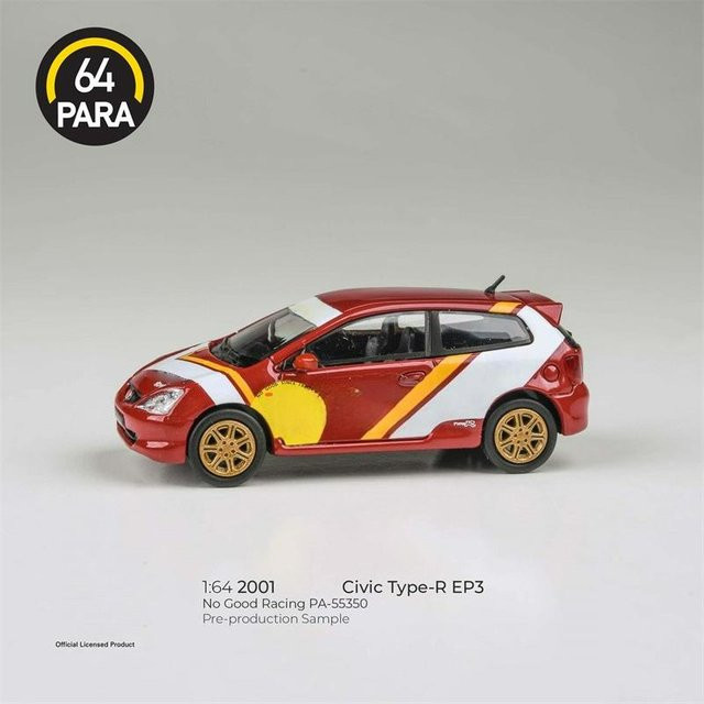 Para64 Civic Fl5 Type R Spoon #95 / 2001 Civic Ep3 Type R, Diecast Modellauto, 1:64, ab 14 Jahren - Bild 1