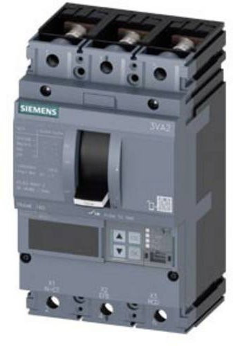 Siemens 3VA2163-7MQ32-0AA0 Leistungsschalter in Grau mit einem Einstellbereich von 25 - 63A und einer maximalen Schaltspannung von 690 V/AC - Bild 1