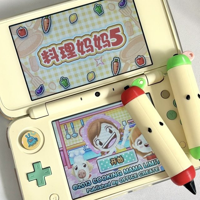 Niedriger Stylus-Stift in Apfelform für Nintendo 3DS 2DS NDS DS Touchscreen-Gaming-Zubehör, rot/mehrfarbig - Bild 1