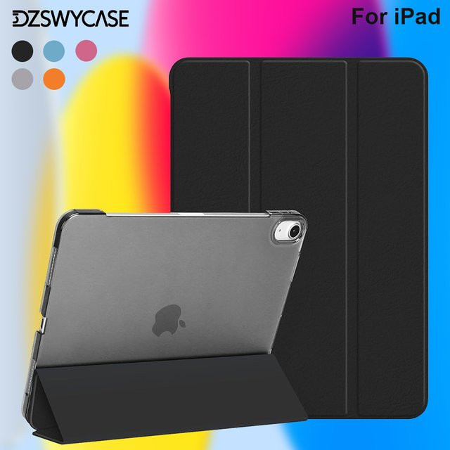 DZSWYCASE Schutzhülle mit Auto-Sleep/Wake-Funktion für iPad Modelle in Orange und Schwarz - Bild 1