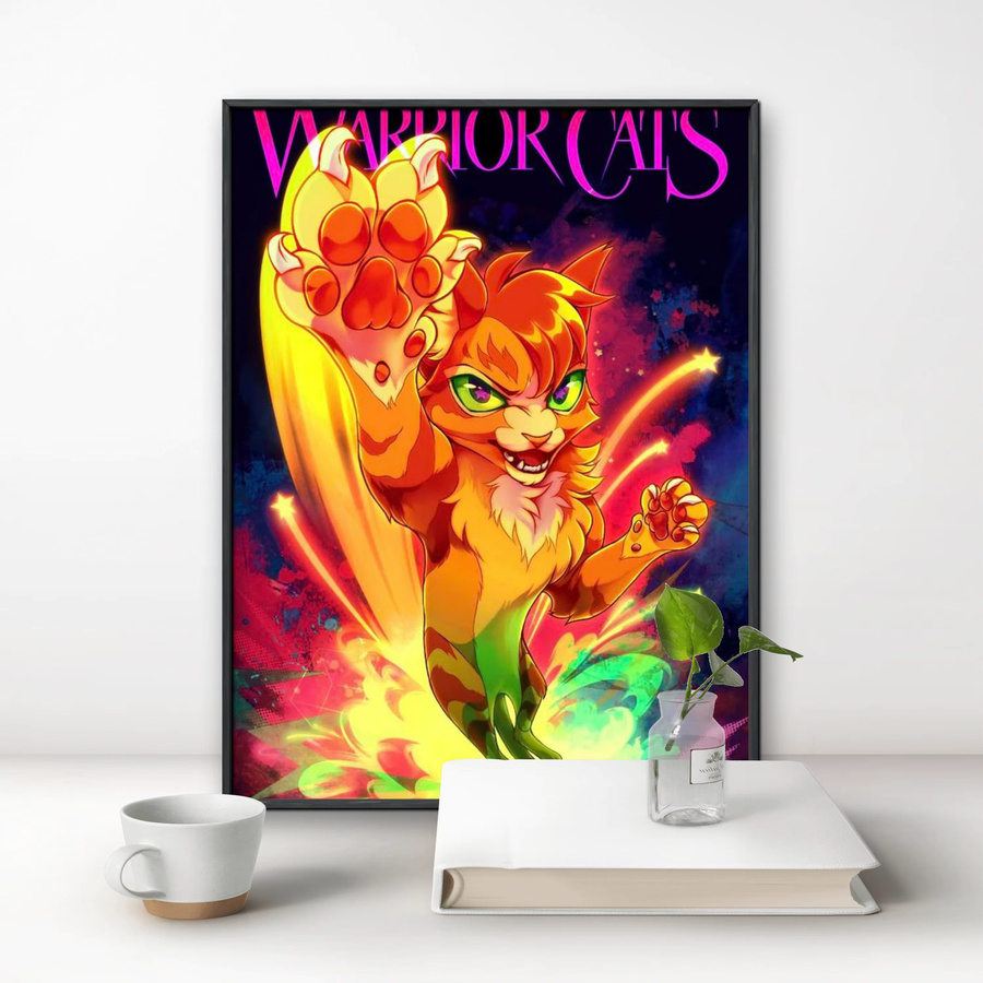 Potdemiel Warrior Cats 5D DIY Vollrund-Diamantmalerei mit Cartoon-Tieren in Multicolour, B/H/T: 40 x 30 x 30 cm - Bild 2