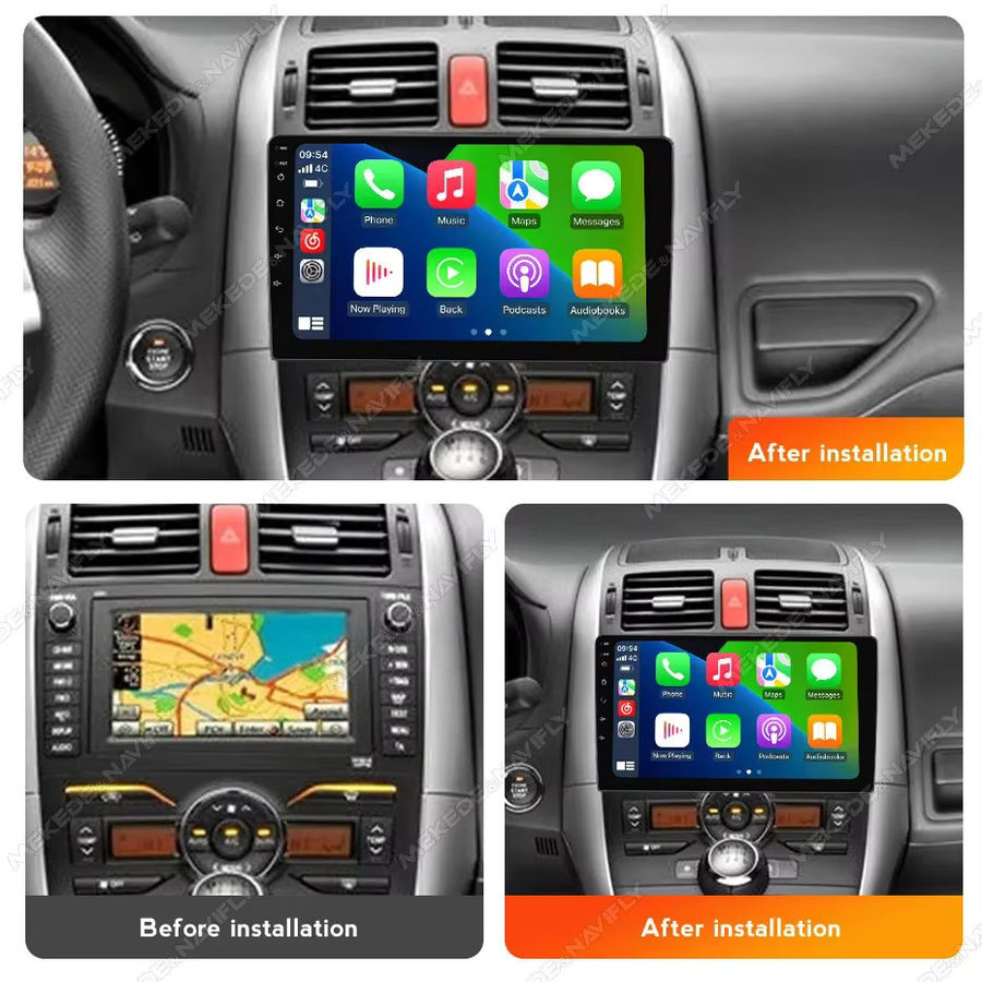 STRONGNAVI Android 14 Autoradio für Toyota Auris 2006-2011 mit 9 Zoll Display, Multimedia-Player mit GPS, CarPlay und WIFI in Schwarz - Bild 2