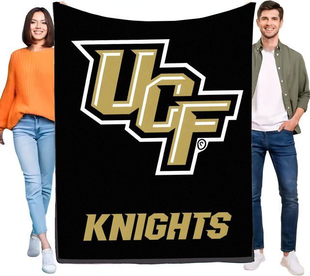 UCF Knights Schwarze Decke mit Logo als weicher und gemütlicher Überwurf für dein Zuhause - Bild 1