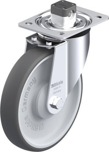 Blickle L-PATH 200KA-CS11 Lenkrolle mit Feststeller in Grau, Rad-Durchmesser: 200 mm, Tragfähigkeit: 400 kg - Bild 1