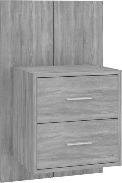 vidaXL Wand-Nachttisch Modell 2 aus Holzwerkstoff in Grau, B/H/T: 80 x 32,5 x 48,5 cm - Bild 1