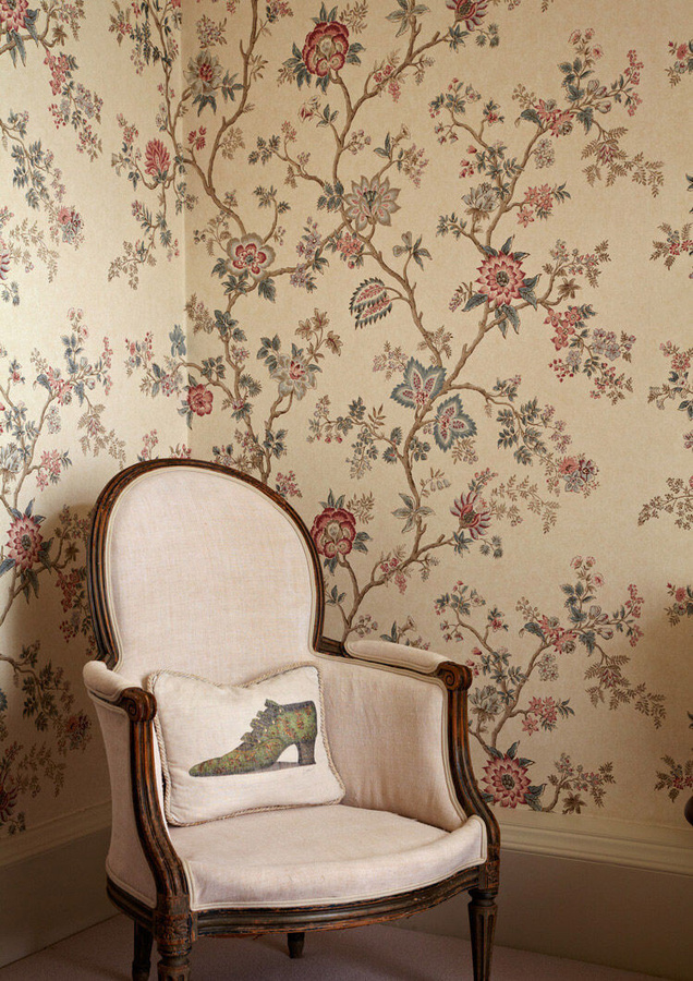 Lewis & Wood Tapete Indienne Document mit floralem Botanical-Design in klassischem Stil - Bild 1