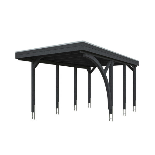 SKANHOLZ Carport Friesland mit Einfahrtsbogen aus Fichte in Schiefergrau B/T: 320 x 555 cm - Bild 3