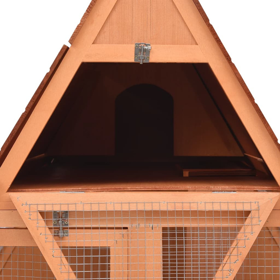 vidaXL Kaninchenstall aus Tannenholz in Braun, B/T/H: 152 x 127 x 109,5 cm - Bild 3