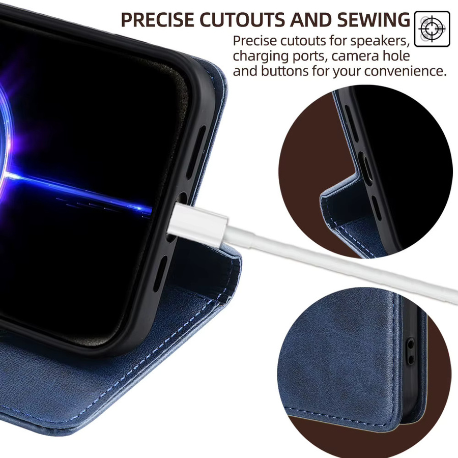 Mehrfarbige Business Schutzhülle aus Leder mit Magnetverschluss für OPPO A80 A60 A59 A40 A3 Pro - Bild 6
