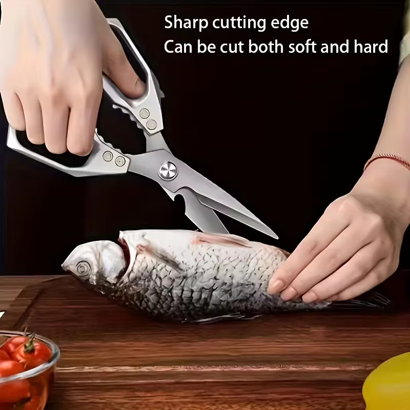 BAFENGS Küchenschere aus Edelstahl in Silber für Fleisch, Geflügel, Fisch und Knochen - Bild 3