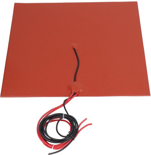 Silikon-Heizmatte für 3D-Drucker mit Thermistor, 450W, 350mm Seitenlänge, Farbe: Braun - Bild 1